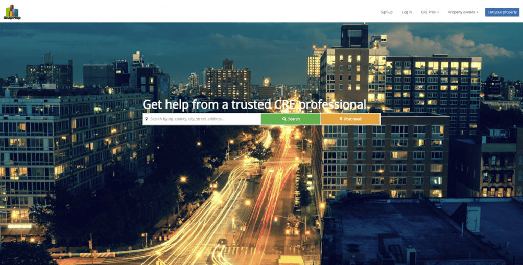 commercial real estate website design